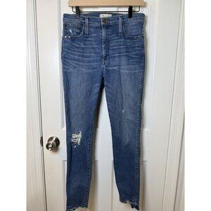 MADEWELL Women's 10" High Rise Drop Step Hem Skinny Jeans SIZE 30